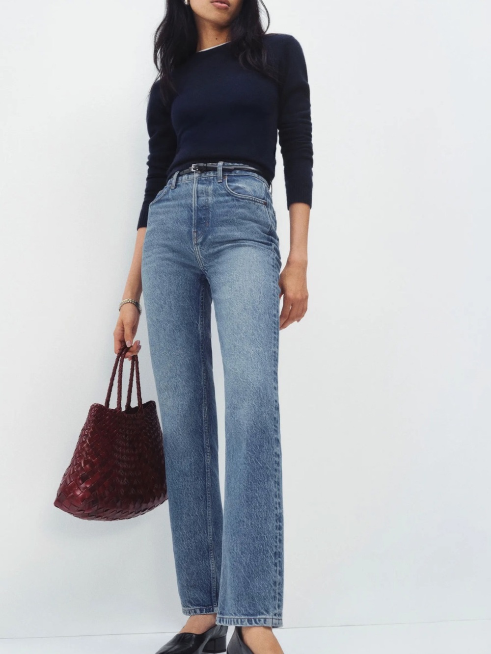 Reformation Cynthia High Rise Straight Jeans